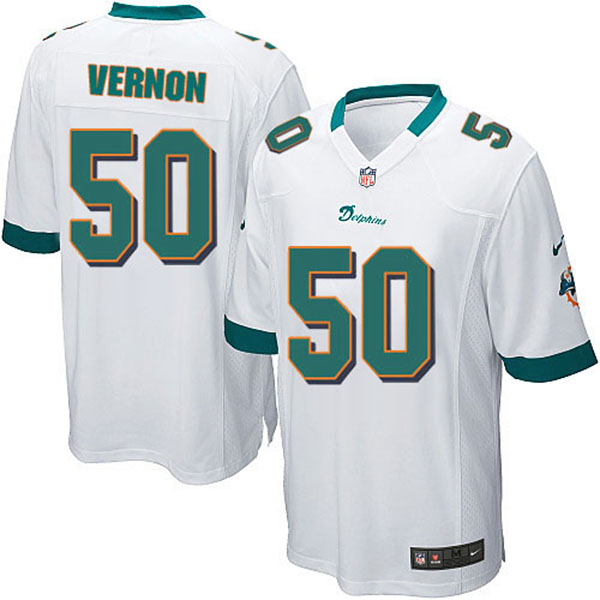 NFL Miami Dolphins Men Olivier Vernon Game White Jersey