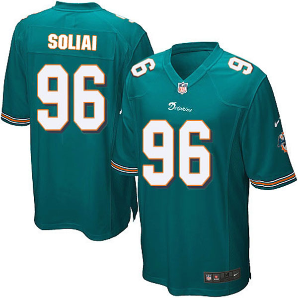 NFL Miami Dolphins Men Paul Soliai Game Green Jersey