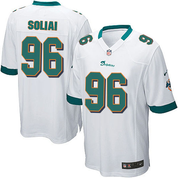 NFL Miami Dolphins Men Paul Soliai Game White Jersey