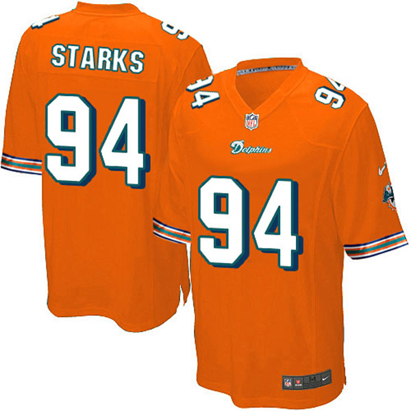 NFL Miami Dolphins Men Randy Starks Game Orange Jersey