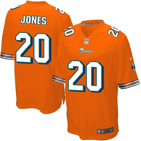 NFL Miami Dolphins Men Reshad Jones Game Orange Jersey