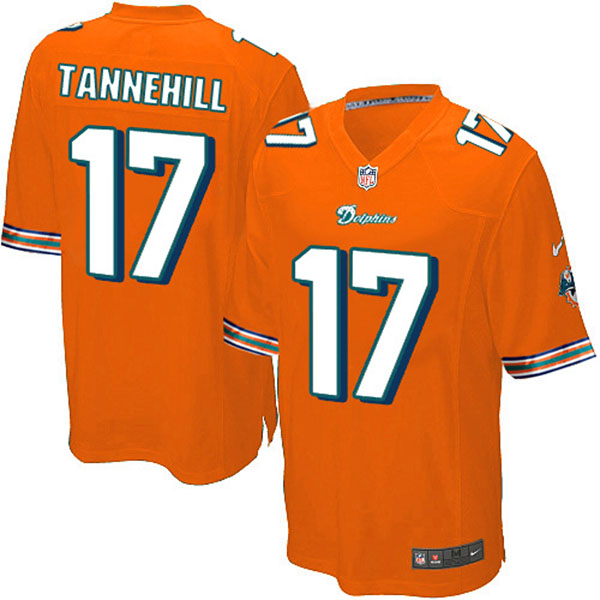 NFL Miami Dolphins Men Ryan Tannehill Game Orange Jersey