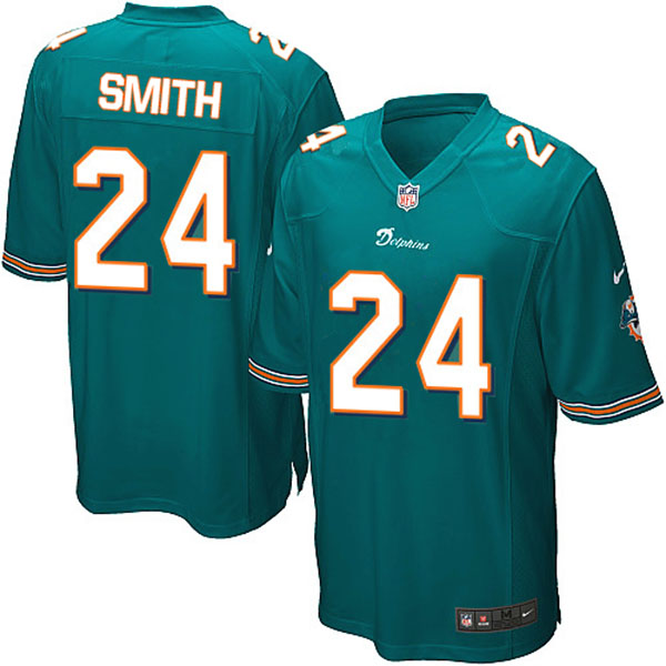 NFL Miami Dolphins Men Sean Smith Game Green Jersey