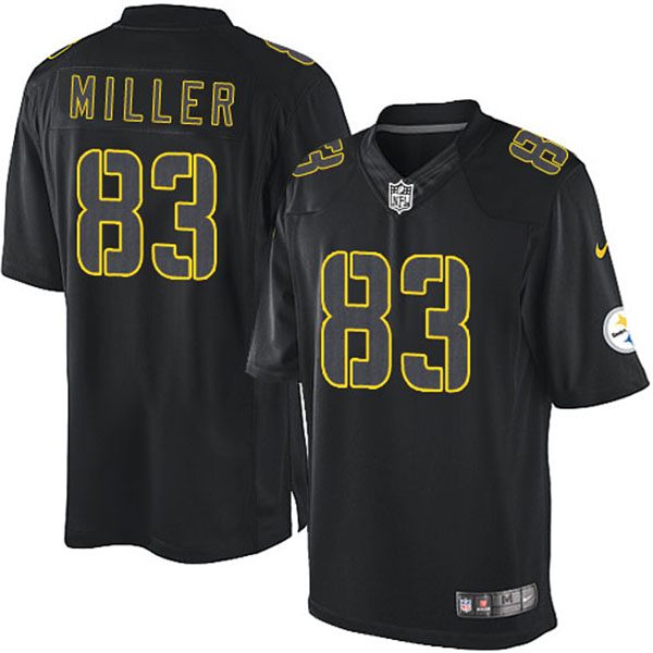 NFL Pittsburgh Steelers Men Heath Miller Black Color Impact Limited Jersey