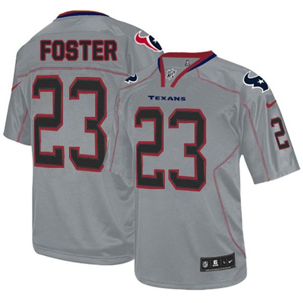 NFL Texans Men Arian Foster Elite Grey Lights Out Jersey