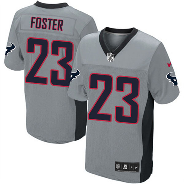 NFL Texans Men Arian Foster Game Grey Shadow Jersey