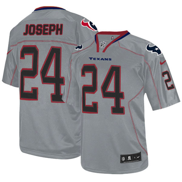 NFL Texans Men Johnathan Joseph Elite Grey Lights Out Jersey