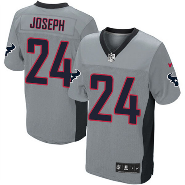 NFL Texans Men Johnathan Joseph Elite Grey Shadow Jersey