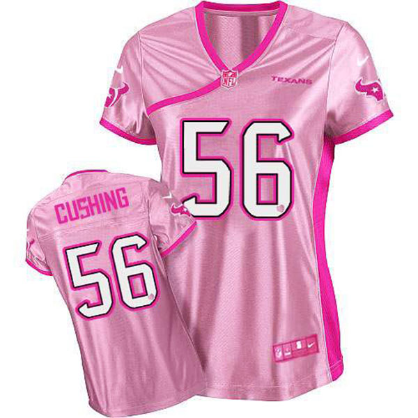 NFL Texans Women Brian Cushing Elite Pink Be Luvd Jersey