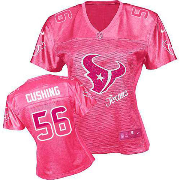 NFL Texans Women Brian Cushing Elite Pink Fem Fan Jersey