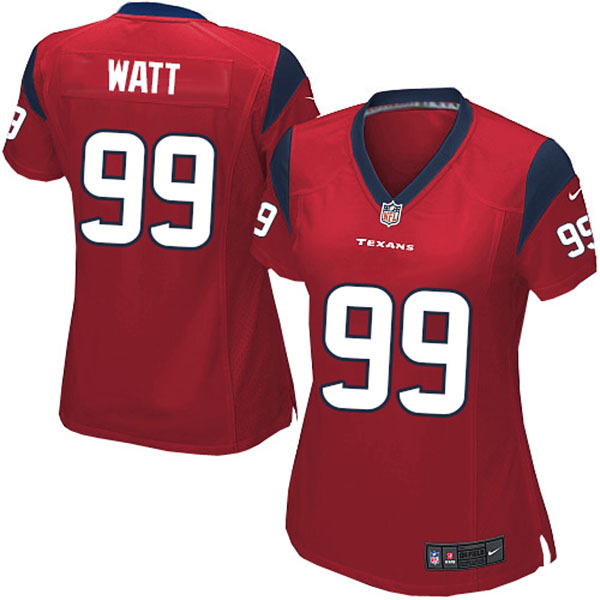 NFL Texans Women J.J. Watt Elite Red Jersey