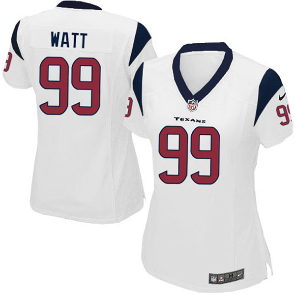 NFL Texans Women J.J. Watt Elite White Jersey