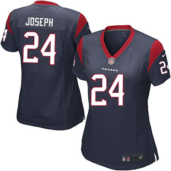 NFL Texans Women Johnathan Joseph Elite Blue Jersey