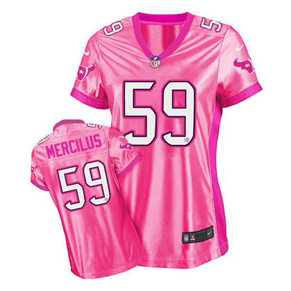 NFL Texans Women Whitney Mercilus Elite Pink New Be Luvd Jersey