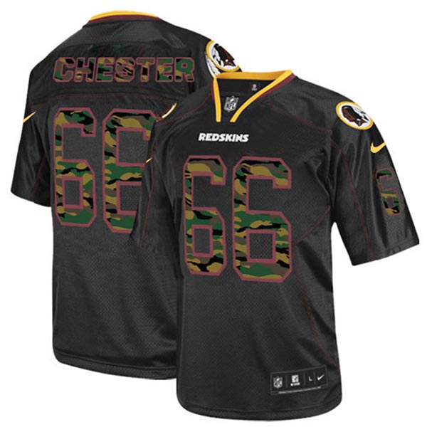 NFL Washington Redskins Men Chris Chester Game Black Camo Fashion Jersey