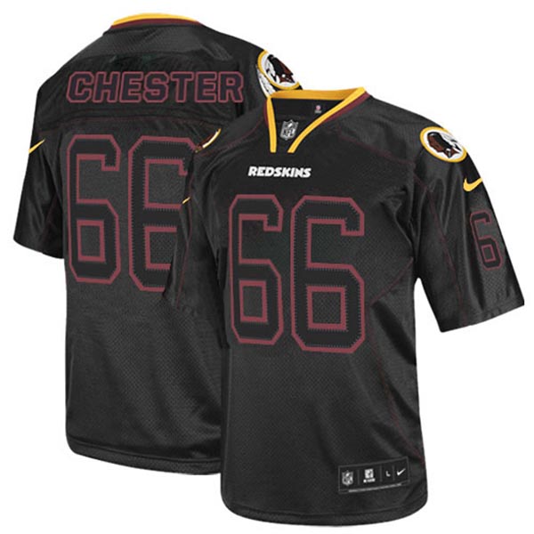 NFL Washington Redskins Men Chris Chester Game Black Lights Out Jersey