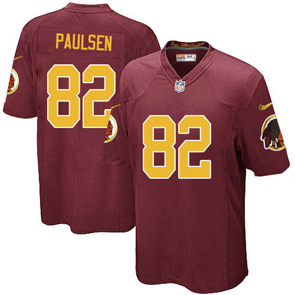 NFL Washington Redskins Men Logan Paulsen Game Red Gold Jersey