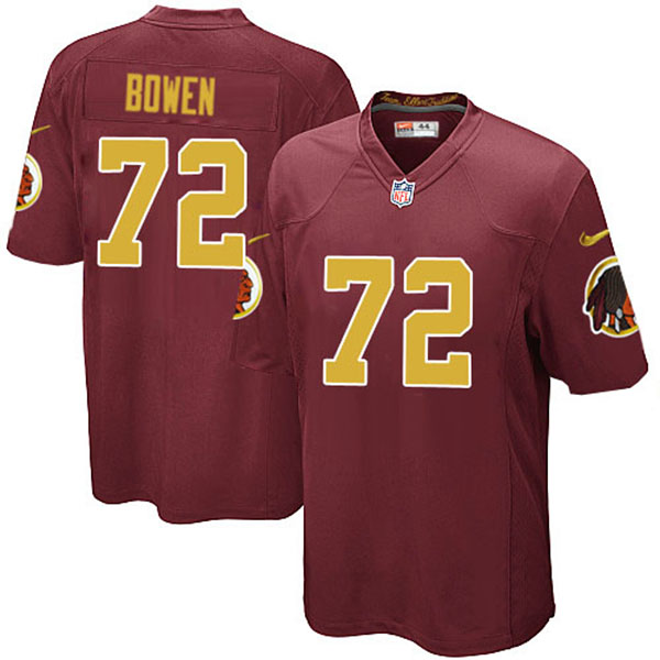 NFL Washington Redskins Men Stephen Bowen Game Red Gold Jersey