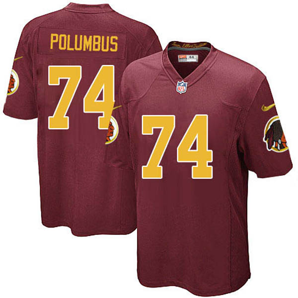 NFL Washington Redskins Men Tyler Polumbus Game Red Gold Jersey