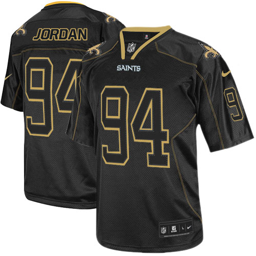 New Orleans Saints Men Cameron Jordan Black Elite Lights Out Jersey