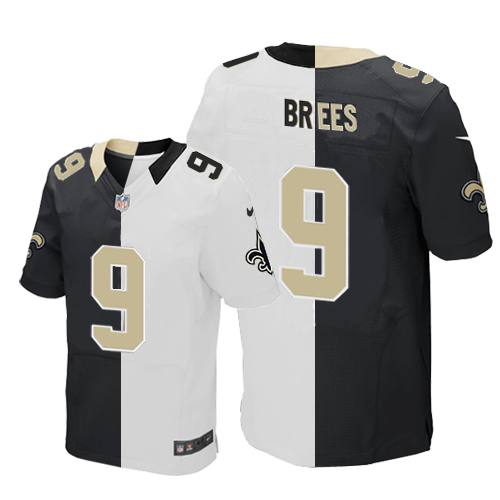 New Orleans Saints Men Drew Brees Two Tone Elite Team Road Jersey