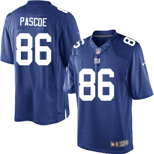 New York Giants Nike Men Bear Pascoe Limited Blue NFL Jersey