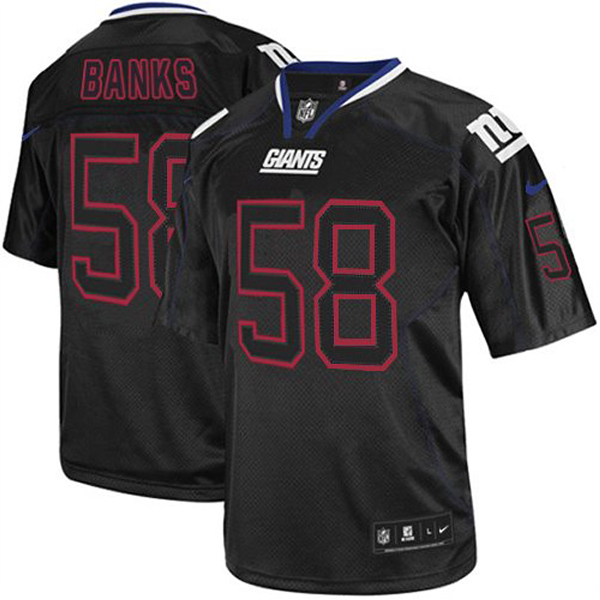 New York Giants Nike Men Carl Banks Game Lights Out Black NFL Jersey