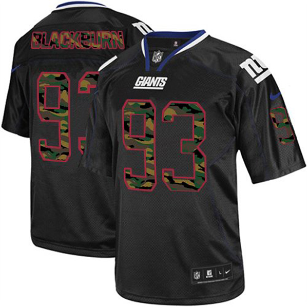 New York Giants Nike Men Chase Blackburn Elite Black Camo NFL Jersey