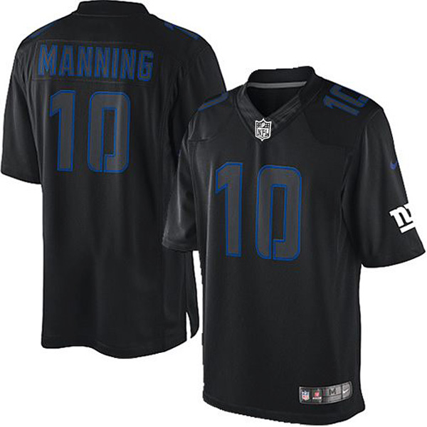 New York Giants Nike Men Eli Manning Game Black NFL Jersey