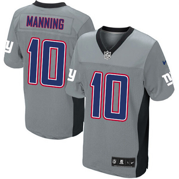 New York Giants Nike Men Eli Manning Game Grey NFL Jersey