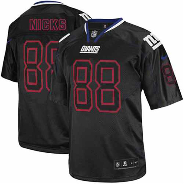 New York Giants Nike Men Hakeem Nicks Game Lights Out Black NFL Jersey