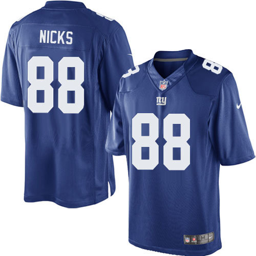 New York Giants Nike Men Hakeem Nicks Limited Blue NFL Jersey