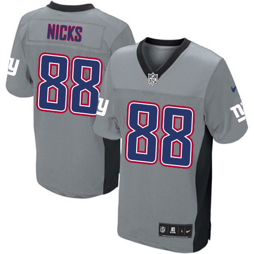 New York Giants Nike Men Hakeem Nicks Limited Grey NFL Jersey