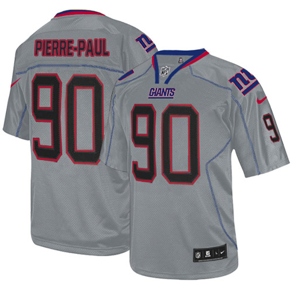 New York Giants Nike Men Jason Pierre-Paul Game Lights Out Grey NFL Jersey