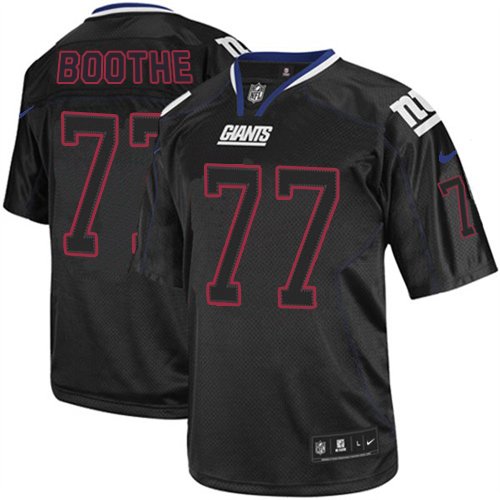 New York Giants Nike Men Kevin Boothe Game Lights Out Black NFL Jersey