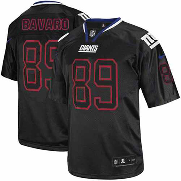 New York Giants Nike Men Mark Bavaro Game Lights Out Black NFL Jersey