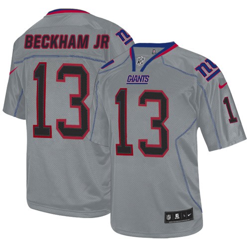 New York Giants Nike Men #13 Odell Beckham Jr Limited Lights Out Grey Jersey