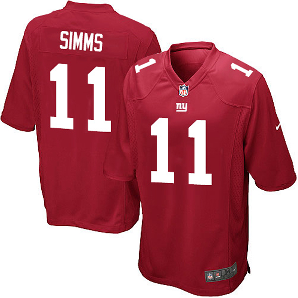 New York Giants Nike Men Phil Simms Game Red NFL Jersey