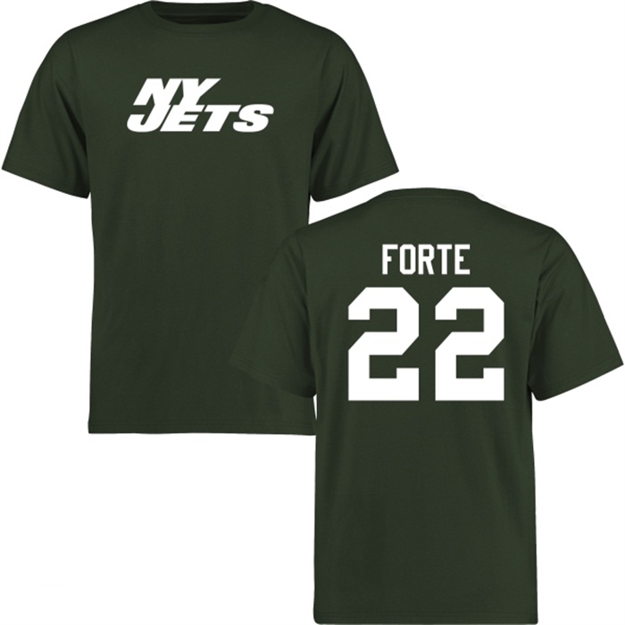 New York Jets #22 Matt Forte Green Name & Number Wordmark T-shirt