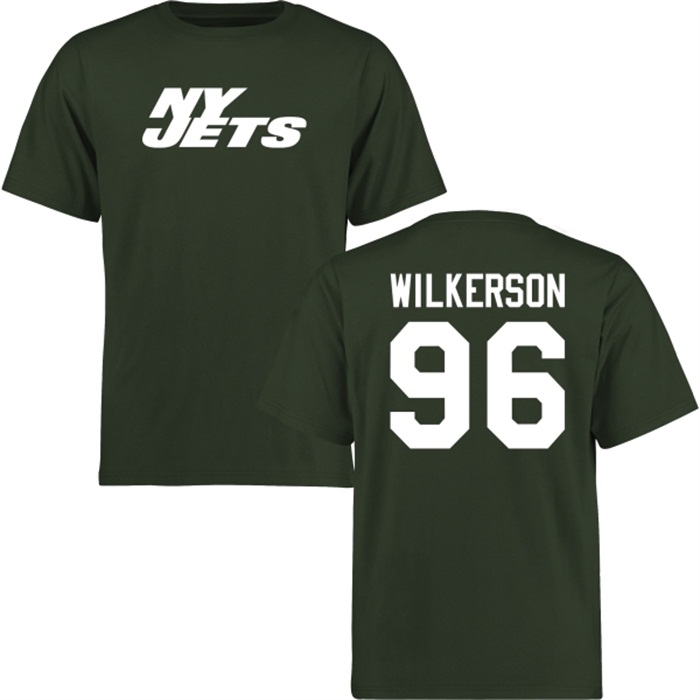 New York Jets #96 Muhammad Wilkerson Green Name & Number Wordmark T-shirt