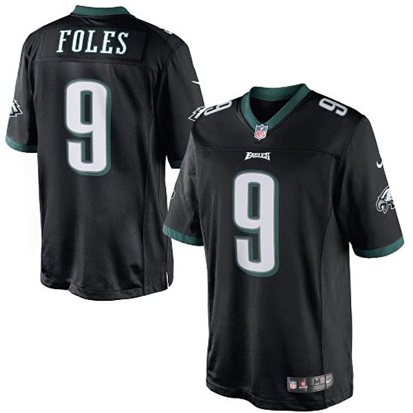 Men's Philadelphia Eagles #9 Nick Foles Nike Black Alternate Limited Jersey