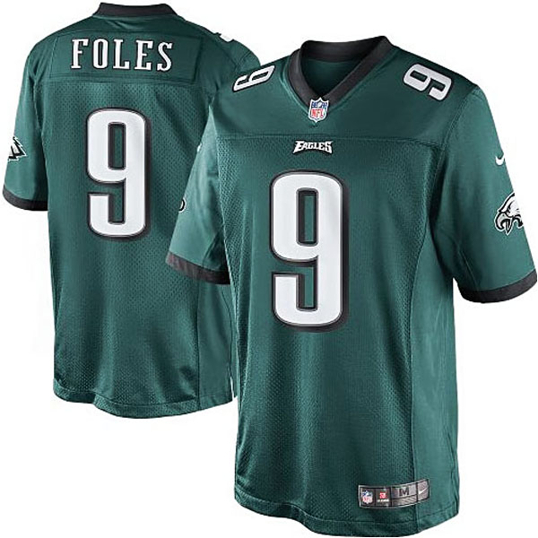 Men's Philadelphia Eagles #9 Nick Foles Nike Midnight Green Team Color Limited Jersey