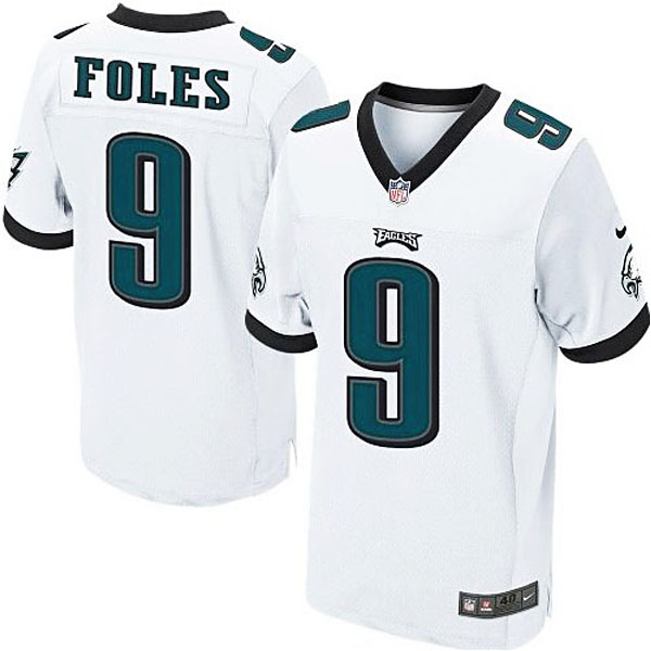 Mens Philadelphia Eagles #9 Nick Foles Nike White Elite Jersey