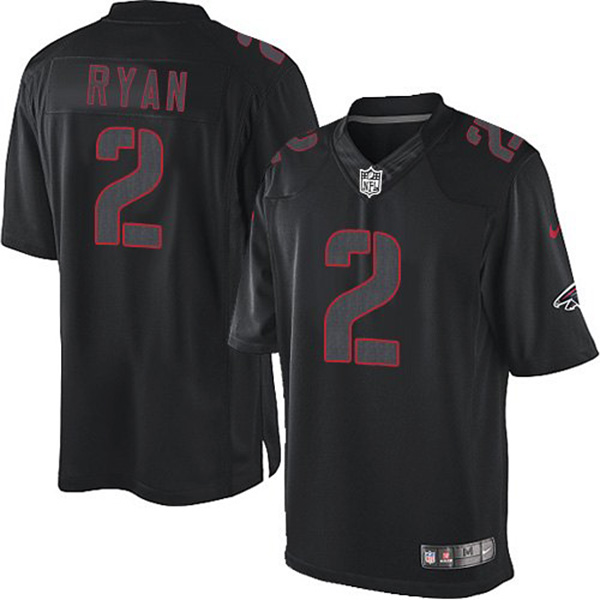 Nike Atlanta Falcons Men Matt Ryan Elite Black Impact Jersey