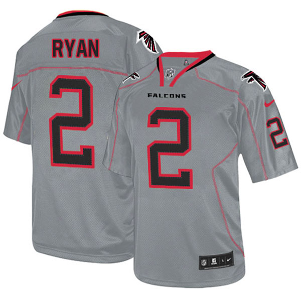 Nike Atlanta Falcons Men Matt Ryan Elite Grey Lights Out Jersey