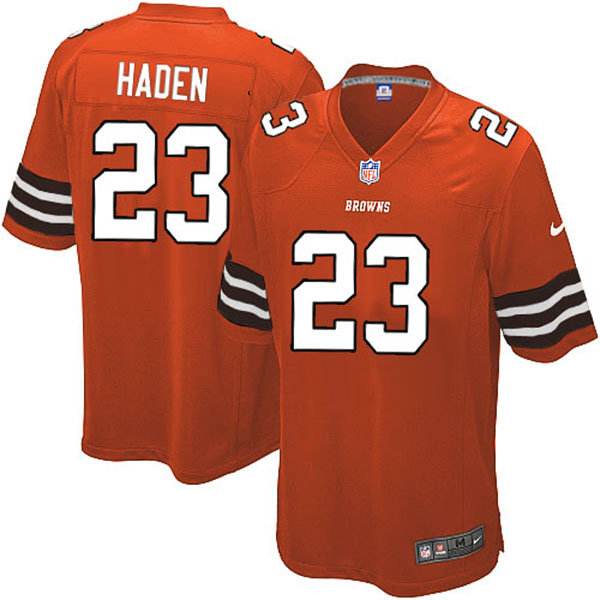 Nike Cleveland Browns Men Joe Haden Game Orange NFL Jersey