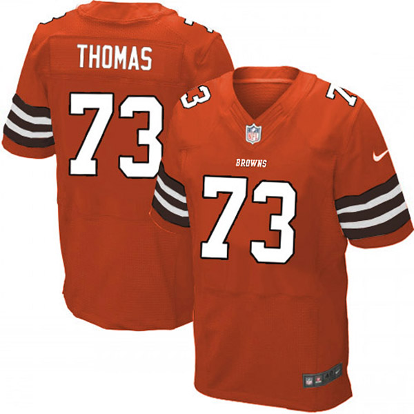 Nike Cleveland Browns Men Joe Thomas Elite Orange NFL Jersey