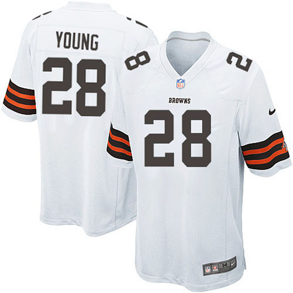 Nike Cleveland Browns Men Usama Young Game White NFL Jersey