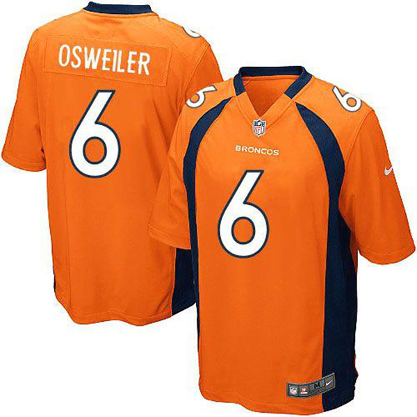 Nike Denver Broncos Men Brock Osweiler Game Orange Jersey