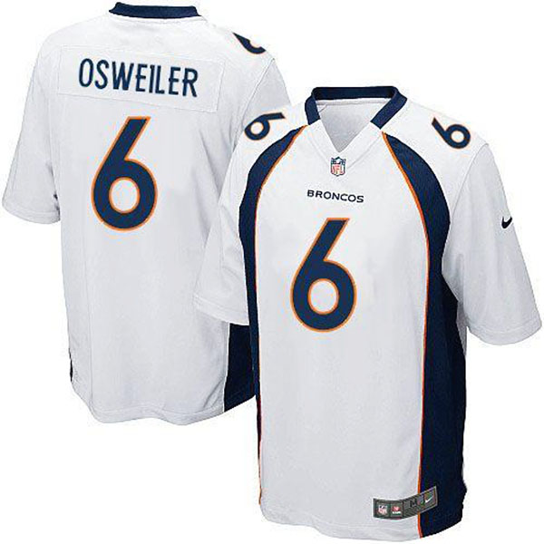 Nike Denver Broncos Men Brock Osweiler Game White Jersey